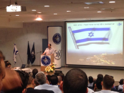 شخصيات يافية تُلقي كلمة تهنئة في مقر يفتاخ بمناسبة استقلال الدولة 66